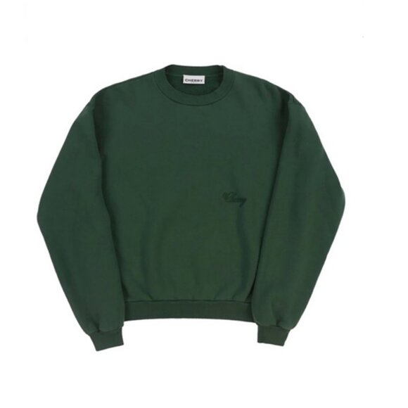 Cherry LA American Classic Crewneck Sweatshirt Hunter Green Medium - Picture 1 of 7